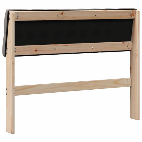 vidaXL Upholstered Headboard Taupe 100 cm Solid Pine Wood