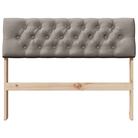 vidaXL Upholstered Headboard Taupe 100 cm Solid Pine Wood