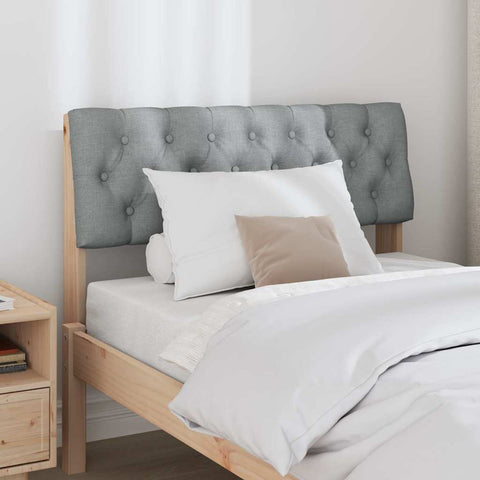 vidaXL Upholstered Headboard Light Grey 90 cm Solid Pine Wood