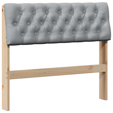 vidaXL Upholstered Headboard Light Grey 90 cm Solid Pine Wood