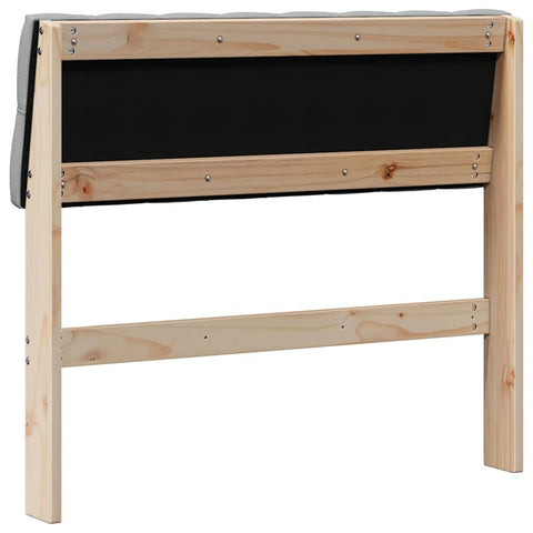 vidaXL Upholstered Headboard Light Grey 90 cm Solid Pine Wood