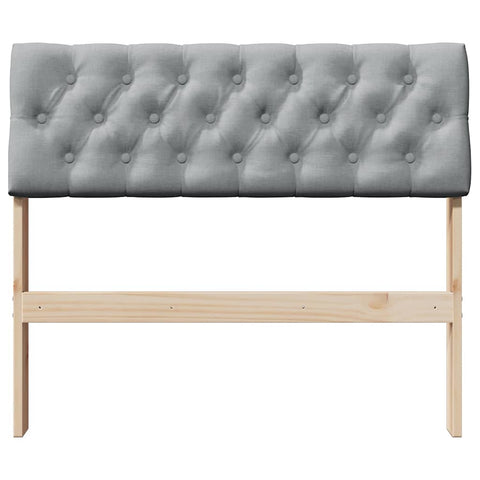 vidaXL Upholstered Headboard Light Grey 90 cm Solid Pine Wood