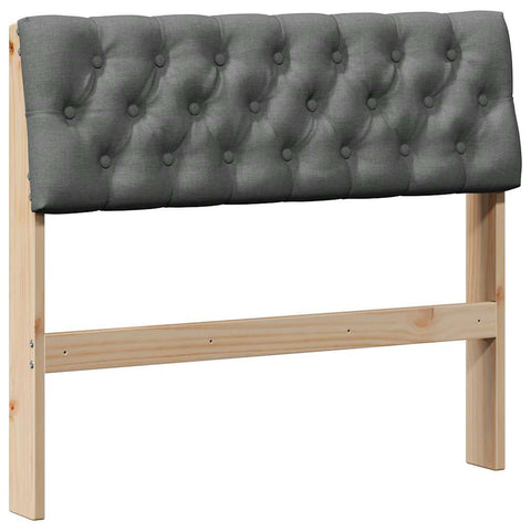 vidaXL Upholstered Headboard Dark Grey 90 cm Solid Pine Wood
