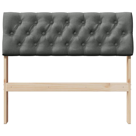vidaXL Upholstered Headboard Dark Grey 90 cm Solid Pine Wood