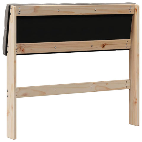 vidaXL Upholstered Headboard Taupe 90 cm Solid Pine Wood