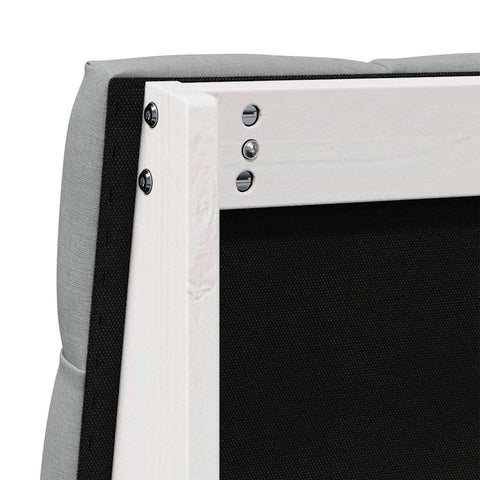 vidaXL Upholstered Headboard Light Grey 90 cm Solid Pine Wood