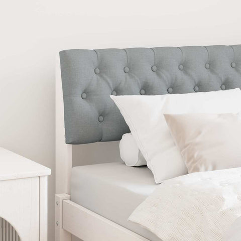 vidaXL Upholstered Headboard Light Grey 90 cm Solid Pine Wood