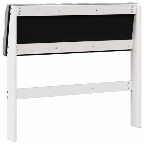 vidaXL Upholstered Headboard Light Grey 90 cm Solid Pine Wood