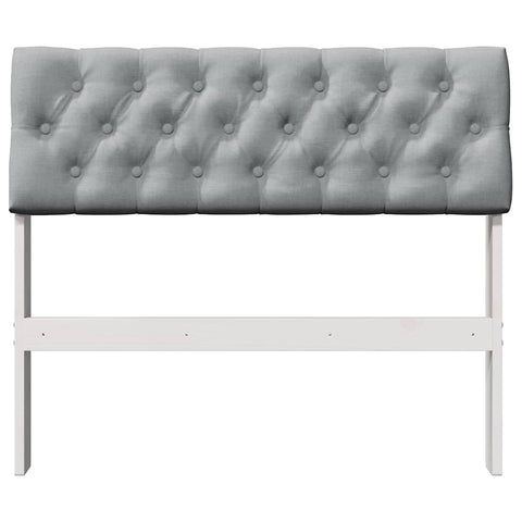 vidaXL Upholstered Headboard Light Grey 90 cm Solid Pine Wood