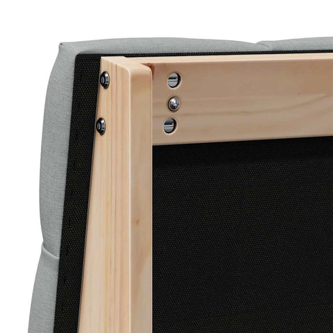 vidaXL Upholstered Headboard Light Grey 80 cm Solid Pine Wood