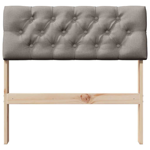 vidaXL Upholstered Headboard Taupe 80 cm Solid Pine Wood