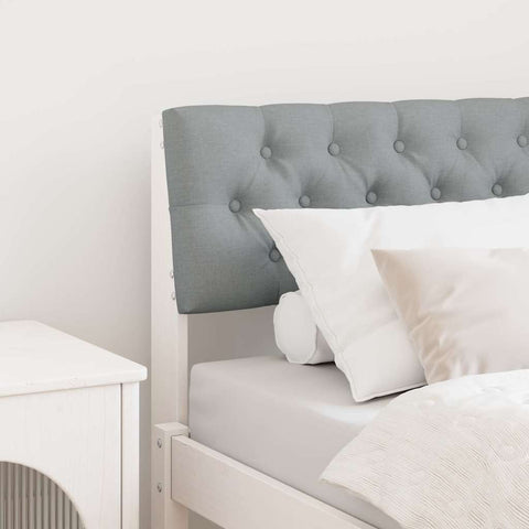 vidaXL Upholstered Headboard Light Grey 80 cm Solid Pine Wood