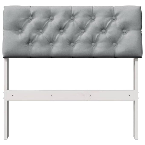 vidaXL Upholstered Headboard Light Grey 80 cm Solid Pine Wood