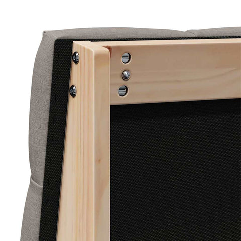 vidaXL Upholstered Headboard Taupe 75 cm Solid Pine Wood