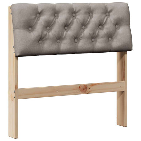 vidaXL Upholstered Headboard Taupe 75 cm Solid Pine Wood