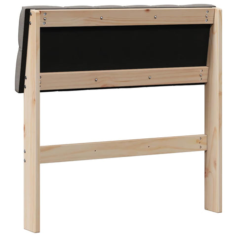 vidaXL Upholstered Headboard Taupe 75 cm Solid Pine Wood