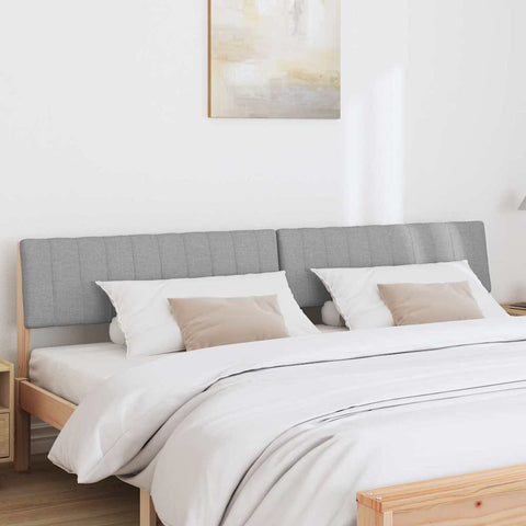 vidaXL Upholstered Headboard Light Grey 200 cm Solid Pine Wood