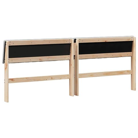 vidaXL Upholstered Headboard Light Grey 200 cm Solid Pine Wood