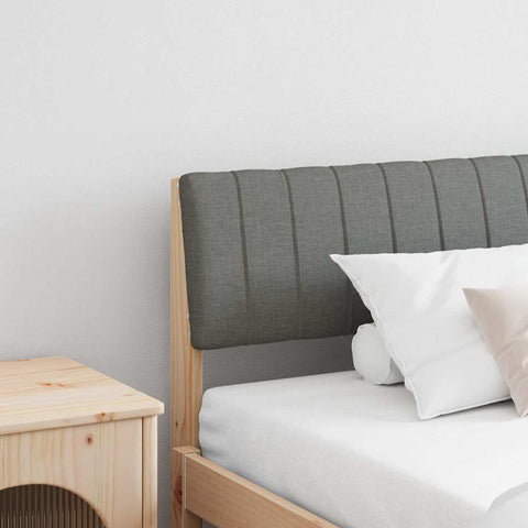 vidaXL Upholstered Headboard Dark Grey 200 cm Solid Pine Wood