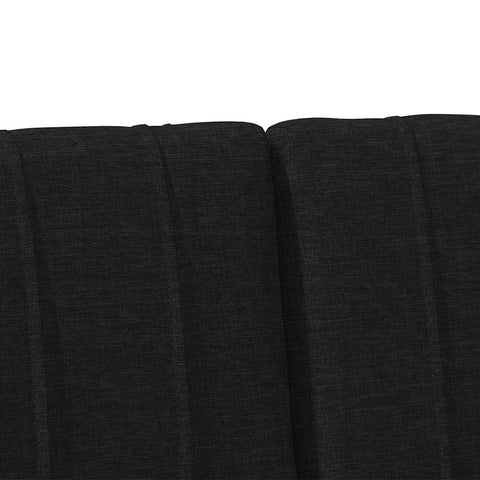 vidaXL Upholstered Headboard Black 200 cm Solid Pine Wood