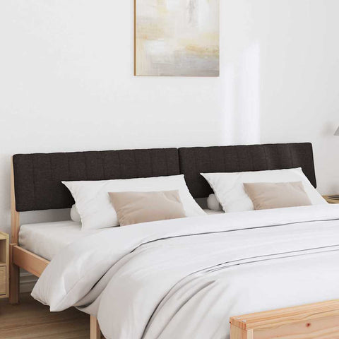 vidaXL Upholstered Headboard Black 200 cm Solid Pine Wood
