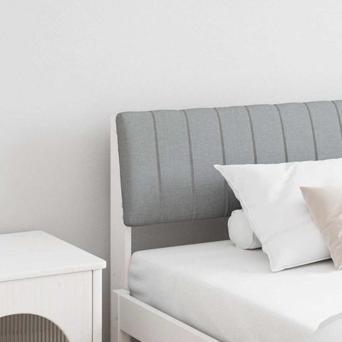 vidaXL Upholstered Headboard Light Grey 200 cm Solid Pine Wood