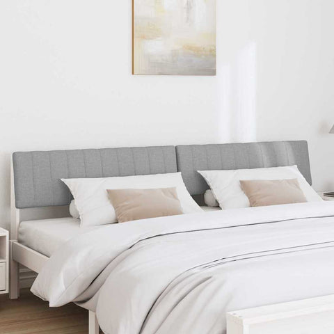 vidaXL Upholstered Headboard Light Grey 200 cm Solid Pine Wood