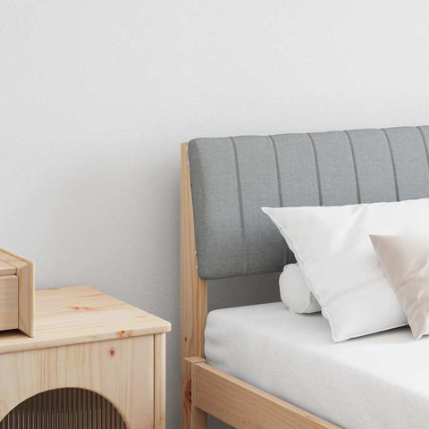 vidaXL Upholstered Headboard Light Grey 180 cm Solid Pine Wood