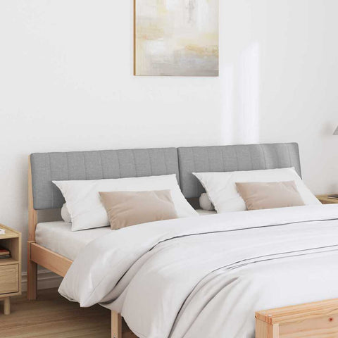 vidaXL Upholstered Headboard Light Grey 180 cm Solid Pine Wood