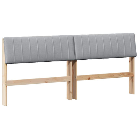 vidaXL Upholstered Headboard Light Grey 180 cm Solid Pine Wood