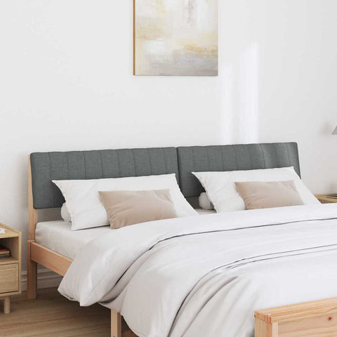 vidaXL Upholstered Headboard Dark Grey 180 cm Solid Pine Wood