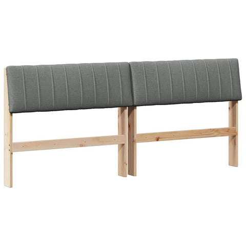vidaXL Upholstered Headboard Dark Grey 180 cm Solid Pine Wood