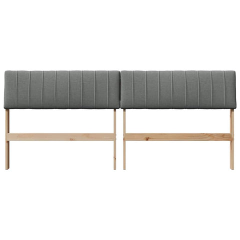 vidaXL Upholstered Headboard Dark Grey 180 cm Solid Pine Wood