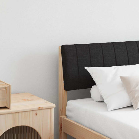 vidaXL Upholstered Headboard Black 180 cm Solid Pine Wood