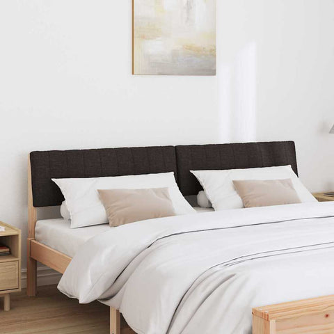 vidaXL Upholstered Headboard Black 180 cm Solid Pine Wood