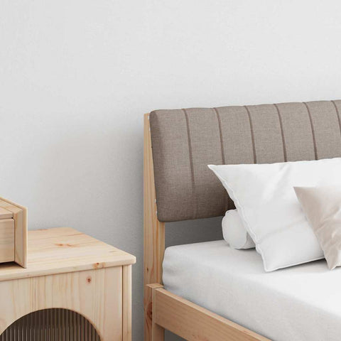 vidaXL Upholstered Headboard Taupe 180 cm Solid Pine Wood