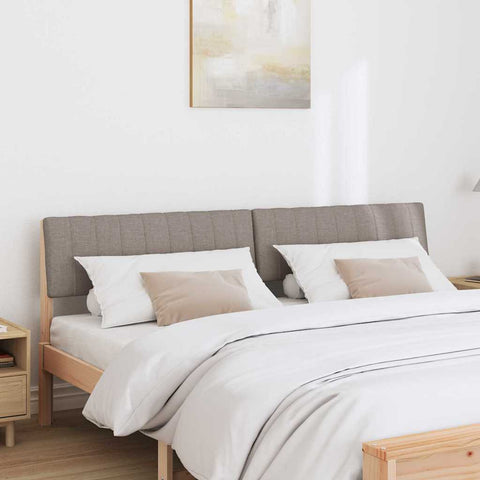 vidaXL Upholstered Headboard Taupe 180 cm Solid Pine Wood