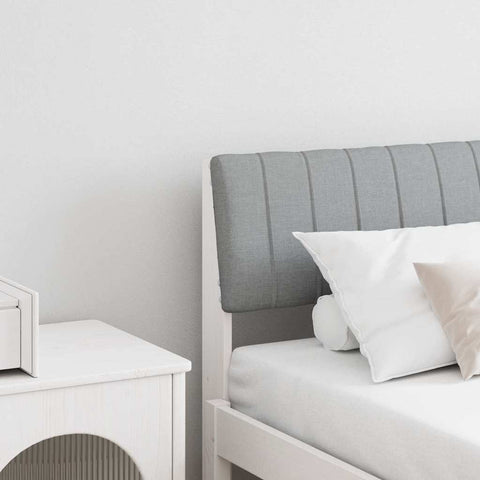 vidaXL Upholstered Headboard Light Grey 180 cm Solid Pine Wood