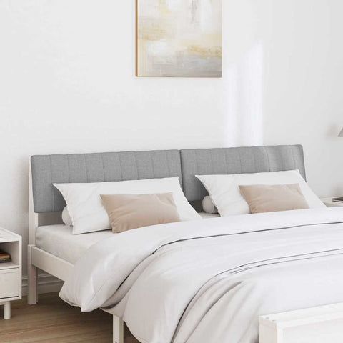 vidaXL Upholstered Headboard Light Grey 180 cm Solid Pine Wood