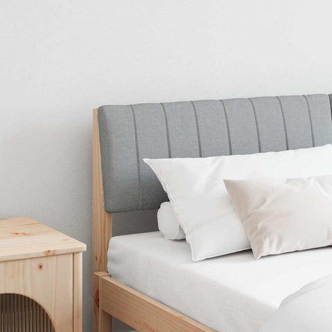 vidaXL Upholstered Headboard Light Grey 160 cm Solid Pine Wood
