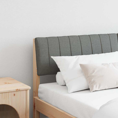vidaXL Upholstered Headboard Dark Grey 160 cm Solid Pine Wood