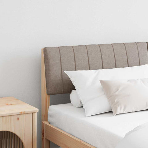 vidaXL Upholstered Headboard Taupe 160 cm Solid Pine Wood
