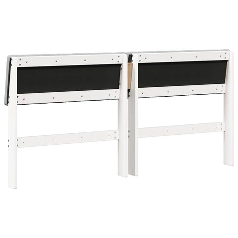 vidaXL Upholstered Headboard Light Grey 160 cm Solid Pine Wood