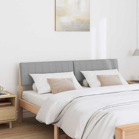 vidaXL Upholstered Headboard Light Grey 150 cm Solid Pine Wood