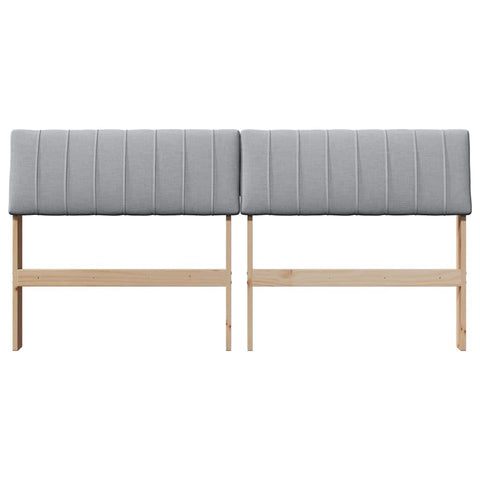 vidaXL Upholstered Headboard Light Grey 150 cm Solid Pine Wood