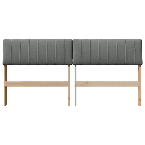 vidaXL Upholstered Headboard Dark Grey 150 cm Solid Pine Wood