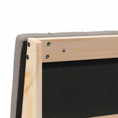 vidaXL Upholstered Headboard Taupe 150 cm Solid Pine Wood