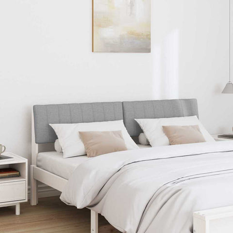 vidaXL Upholstered Headboard Light Grey 150 cm Solid Pine Wood