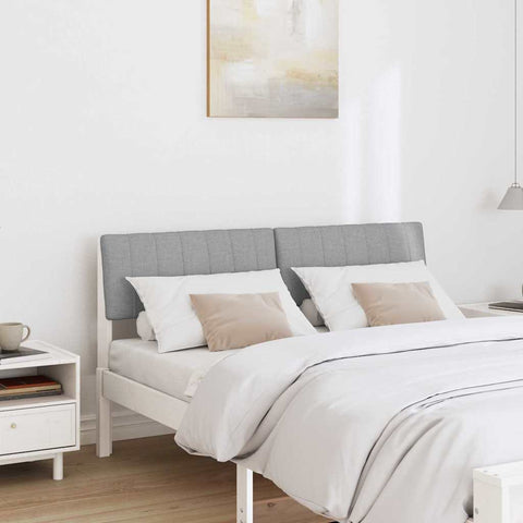 vidaXL Upholstered Headboard Light Grey 135 cm Solid Pine Wood