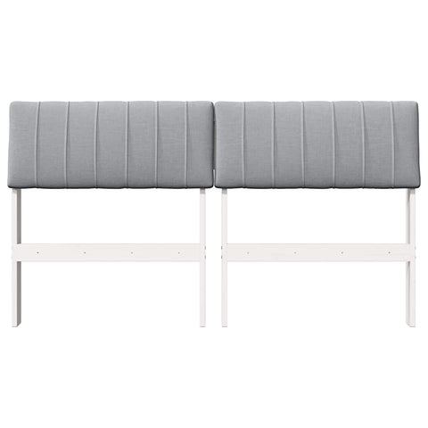 vidaXL Upholstered Headboard Light Grey 135 cm Solid Pine Wood